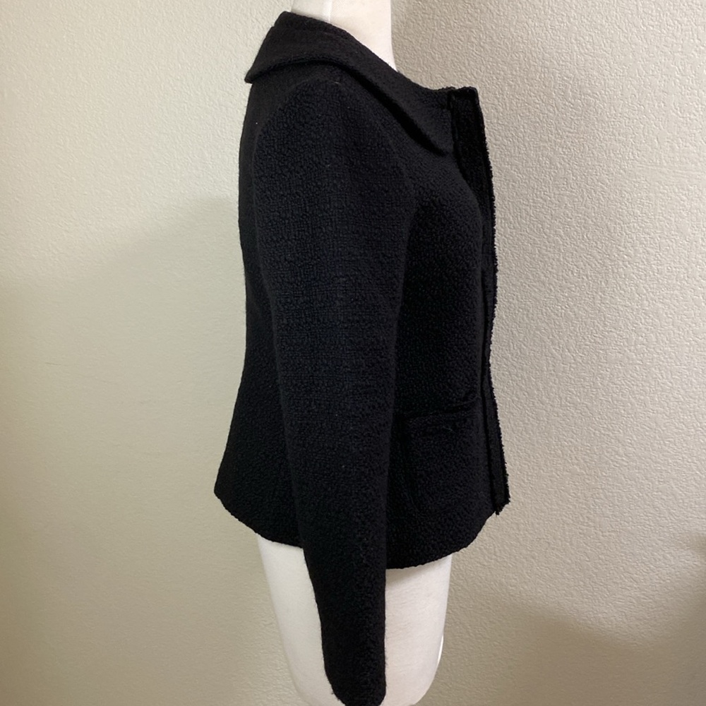 Boden‎ Wool Tweed Blazer Fully Lined Black Size 10 - Picture 4 of 6